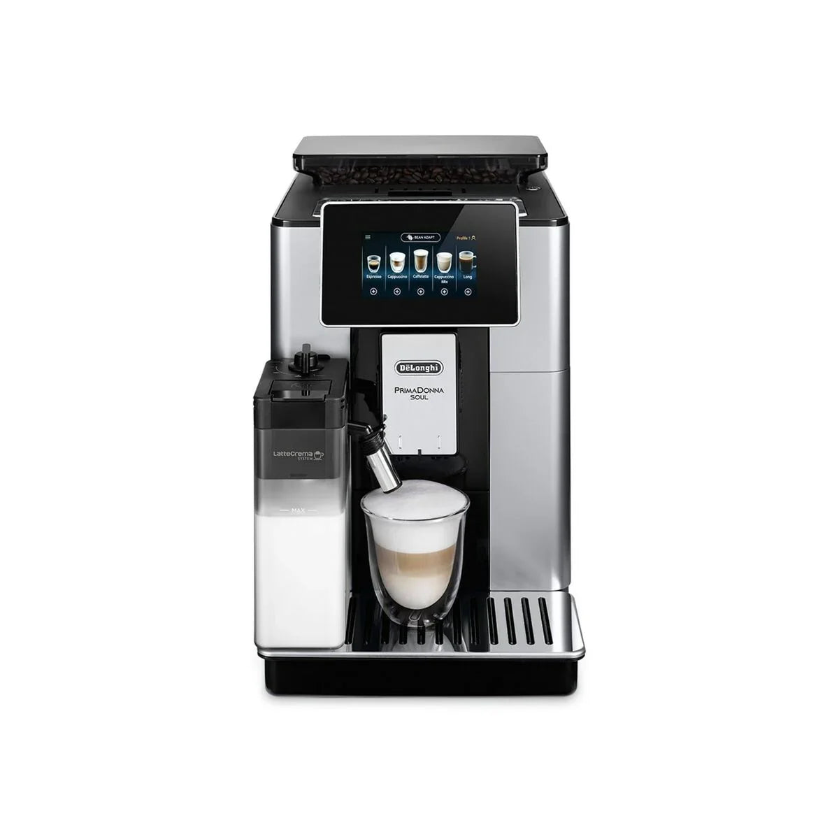 Caffettiera superautomatica DeLonghi PrimaDonna ECAM 610.55.SB in metallo 1450 W 19 bar 2,2 L - Yestore