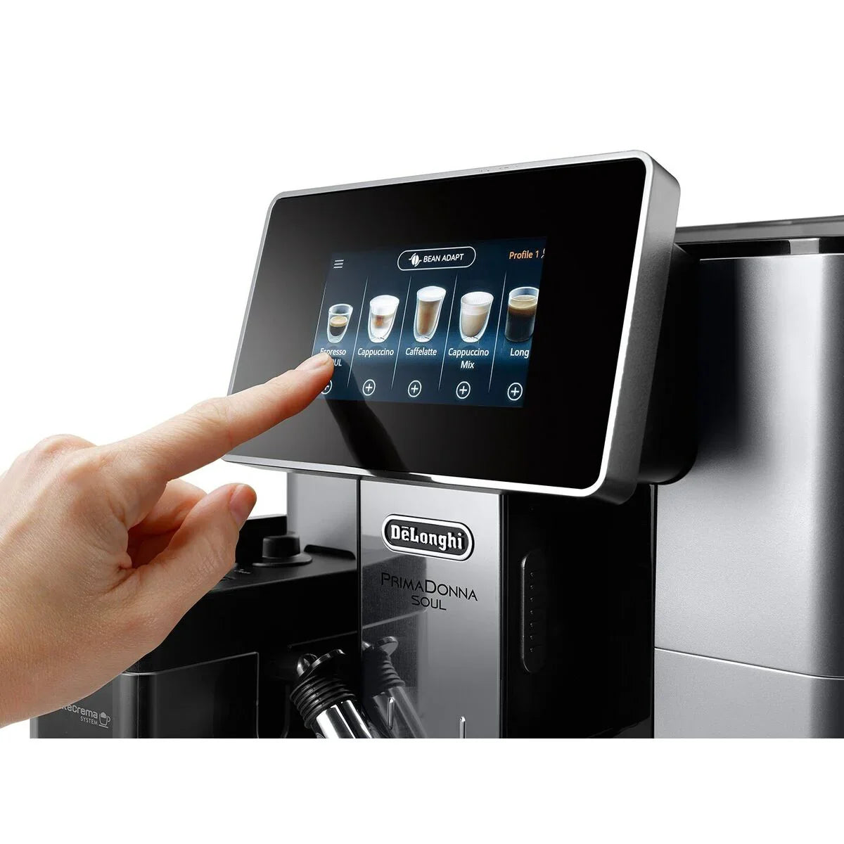 Caffettiera superautomatica DeLonghi PrimaDonna ECAM 610.55.SB in metallo 1450 W 19 bar 2,2 L - Yestore