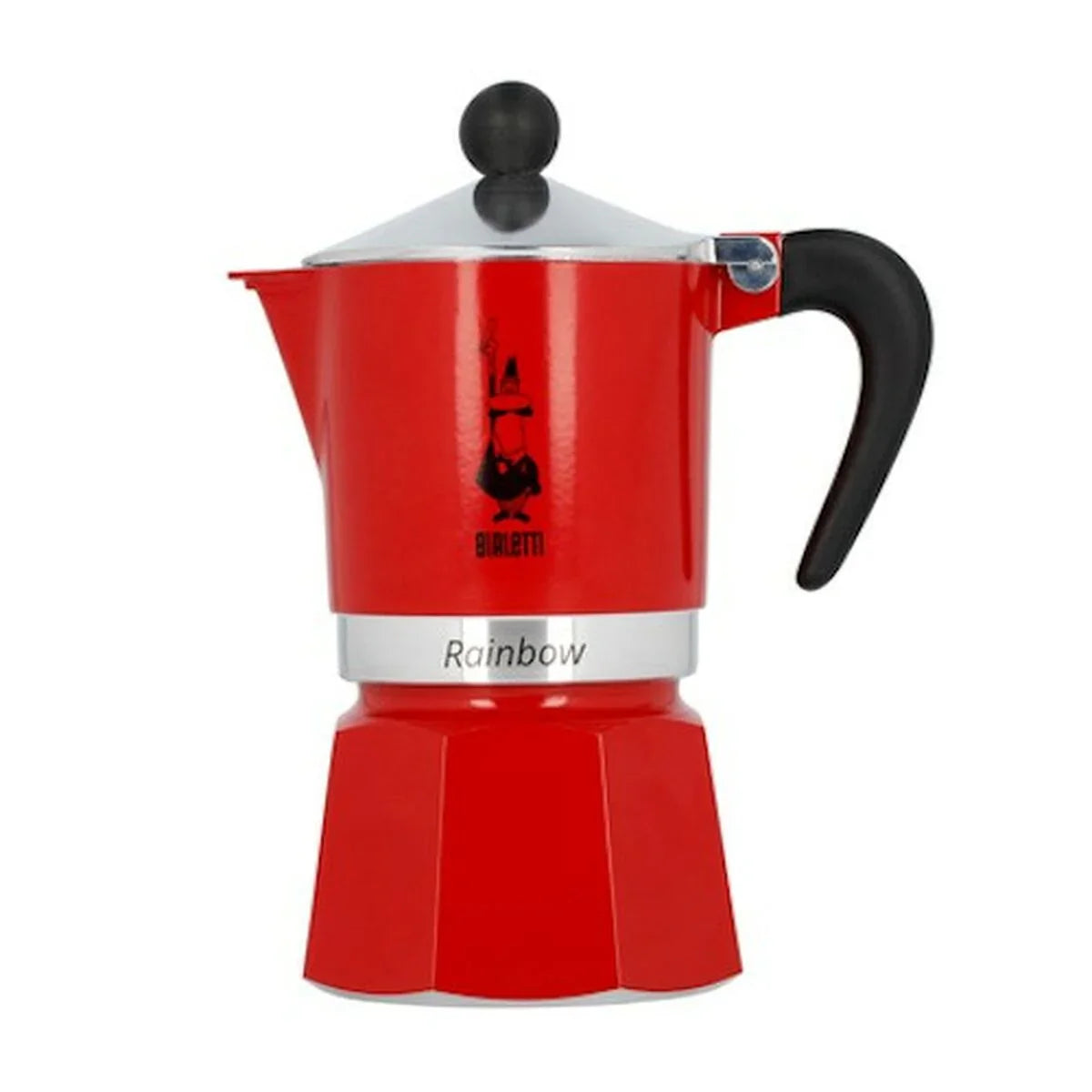 Caffettiera Italiana Bialetti Rainbow rouge 6 Tazze Alluminio - Yestore