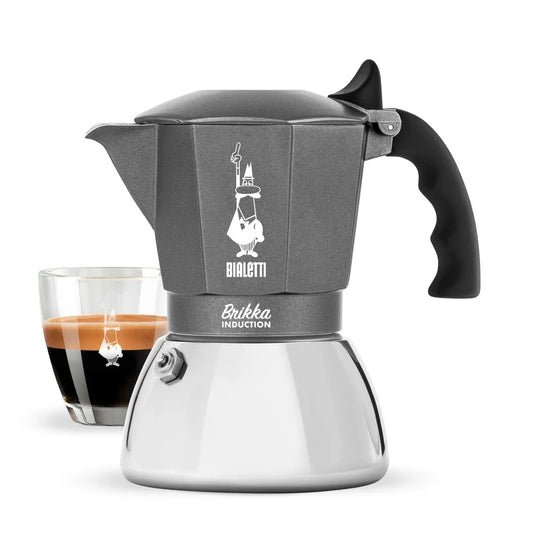 Caffettiera Italiana Bialetti Brikka Argentato Alluminio - Yestore