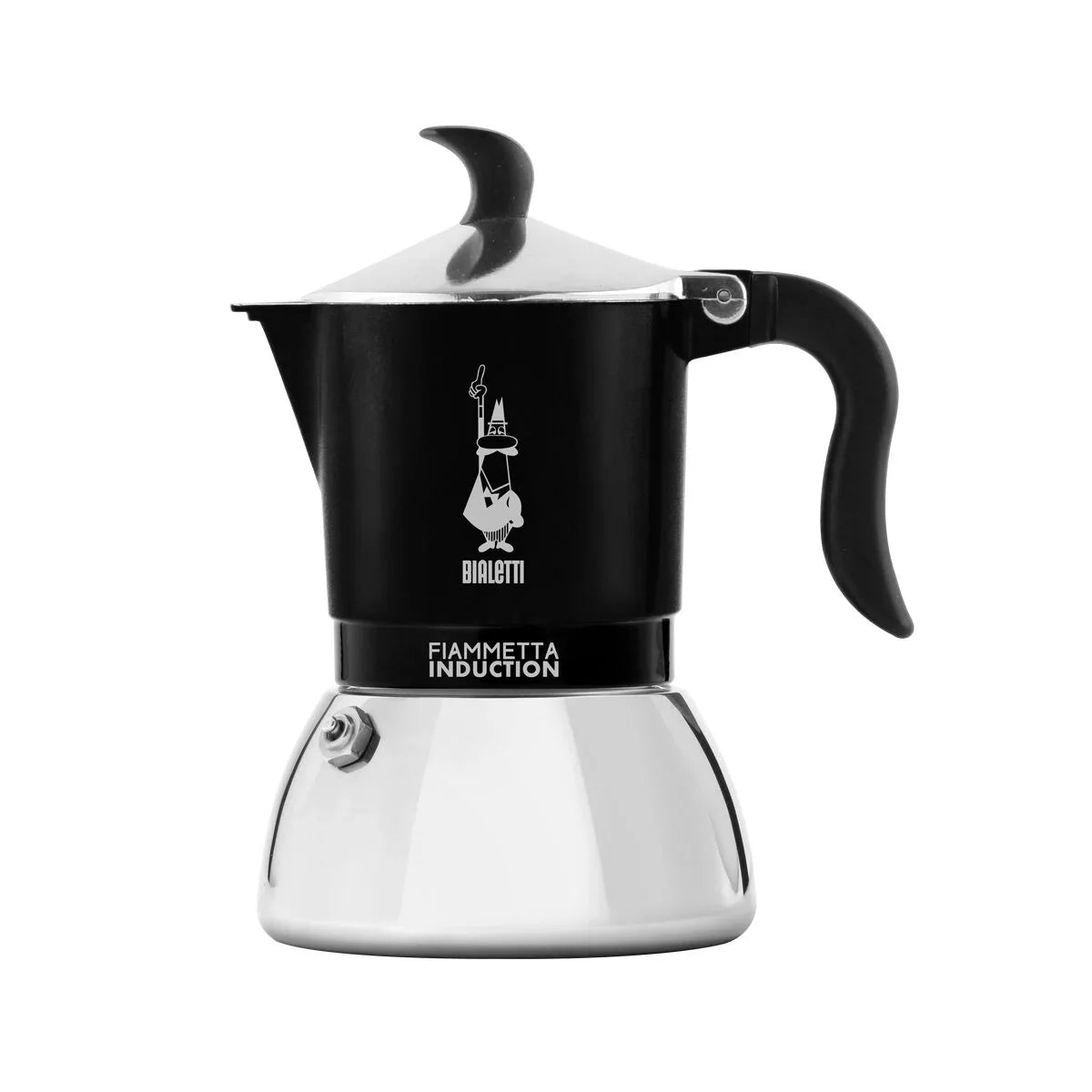 Caffettiera Italiana Bialetti FIAMMETTA INDUCT Nero Alluminio 4 Tazze - Yestore