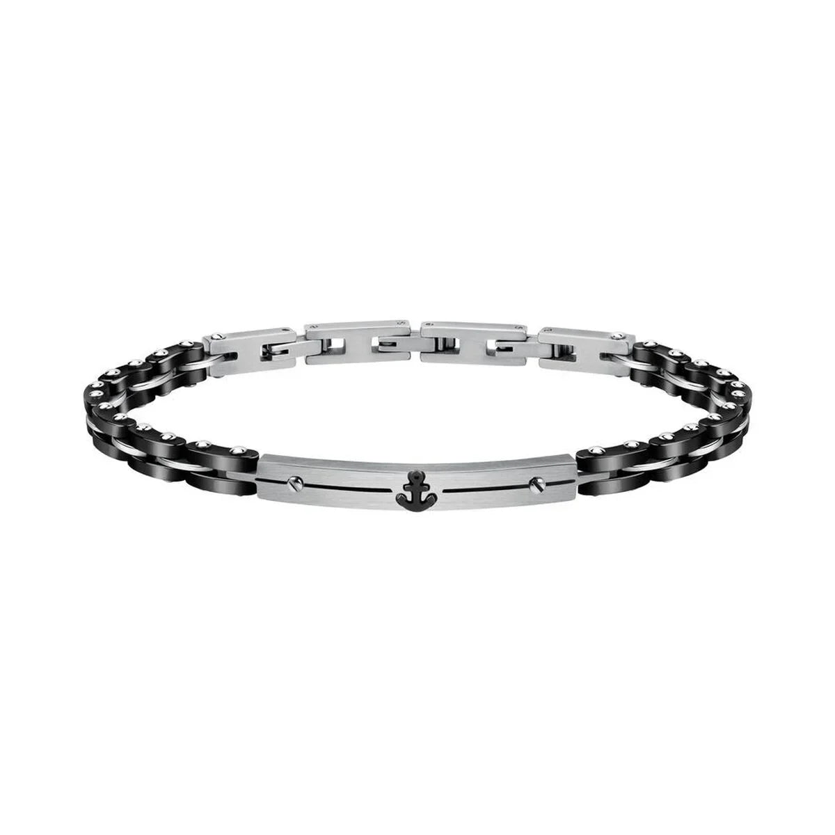 Bracciale Uomo Sector SAFR13 Argento Nero - Yestore