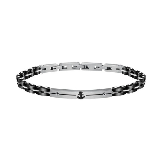 Bracciale Uomo Sector SAFR13 Argento Nero - Yestore