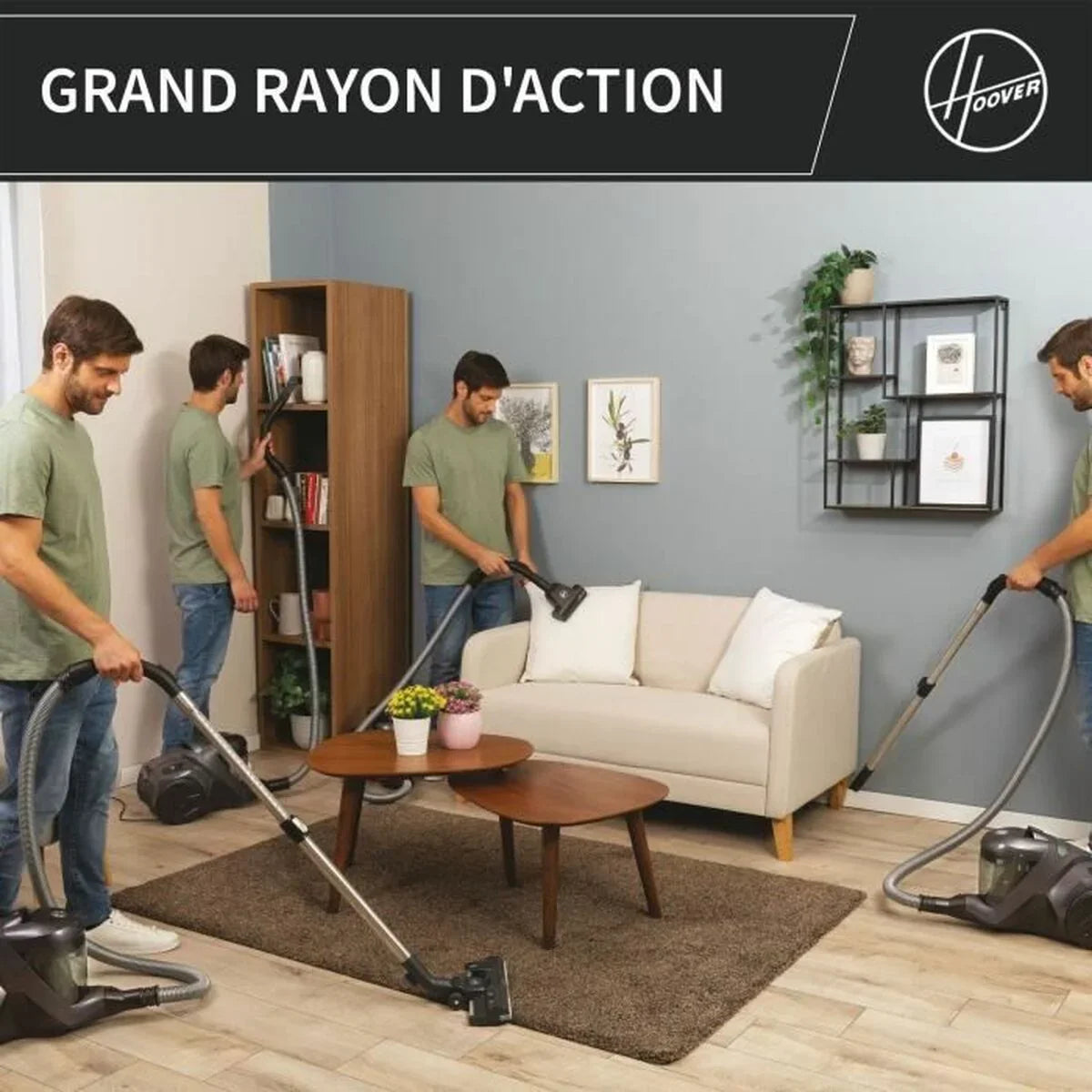 Aspirapolvere Hoover HP321PAF 850 W Nero Grigio - Yestore