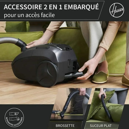 Aspirapolvere Hoover HE120PET 011 Nero Grigio 700 W - Yestore