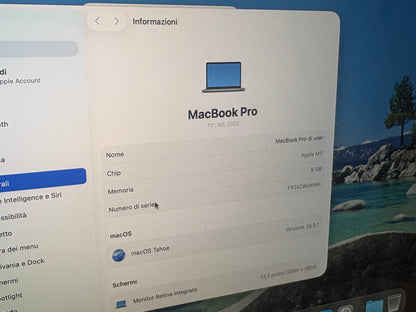 MacBook Pro 13" M2 2022 | 8GB RAM | 256GB SSD | 10-Core GPU | Touch Bar | Grigio