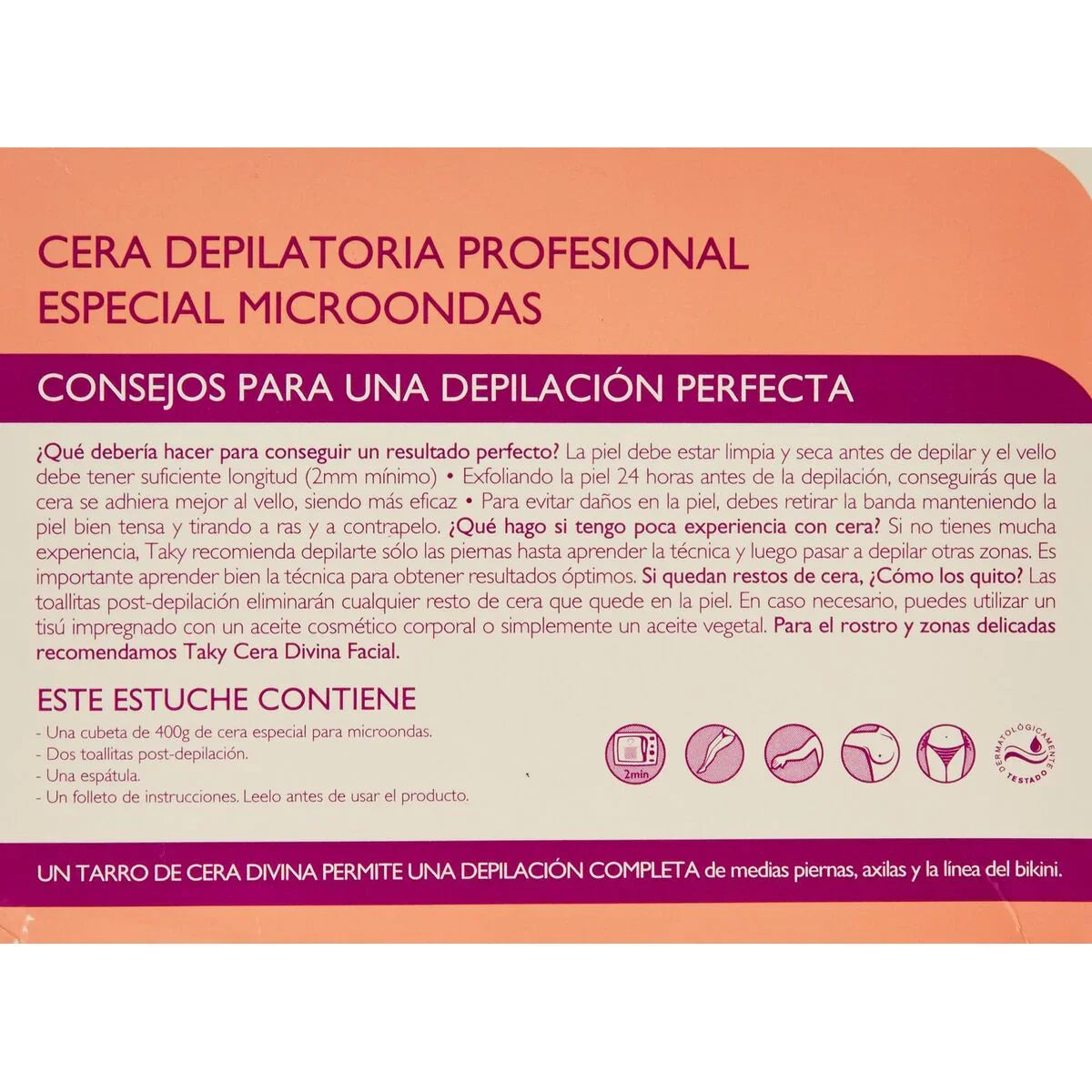 Body Hair Removal Wax Sensaciones Taky (400 g) - Yestore