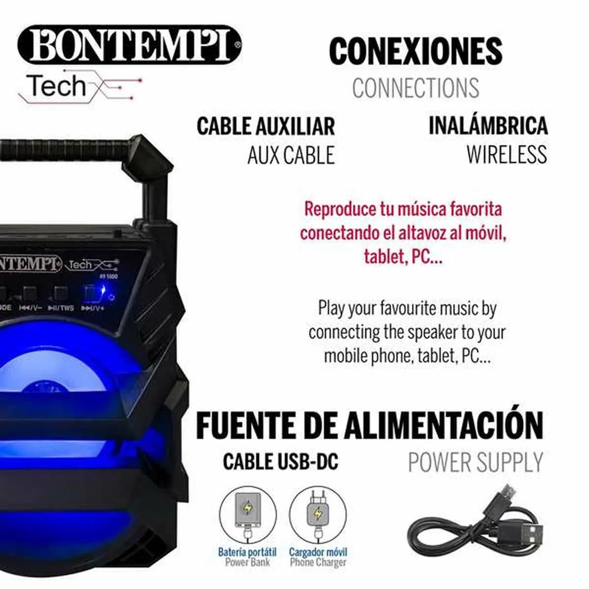 Altoparlante Bluetooth con Microfono Karaoke Colorbaby - Yestore
