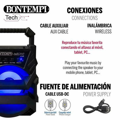Altoparlante Bluetooth con Microfono Karaoke Colorbaby - Yestore