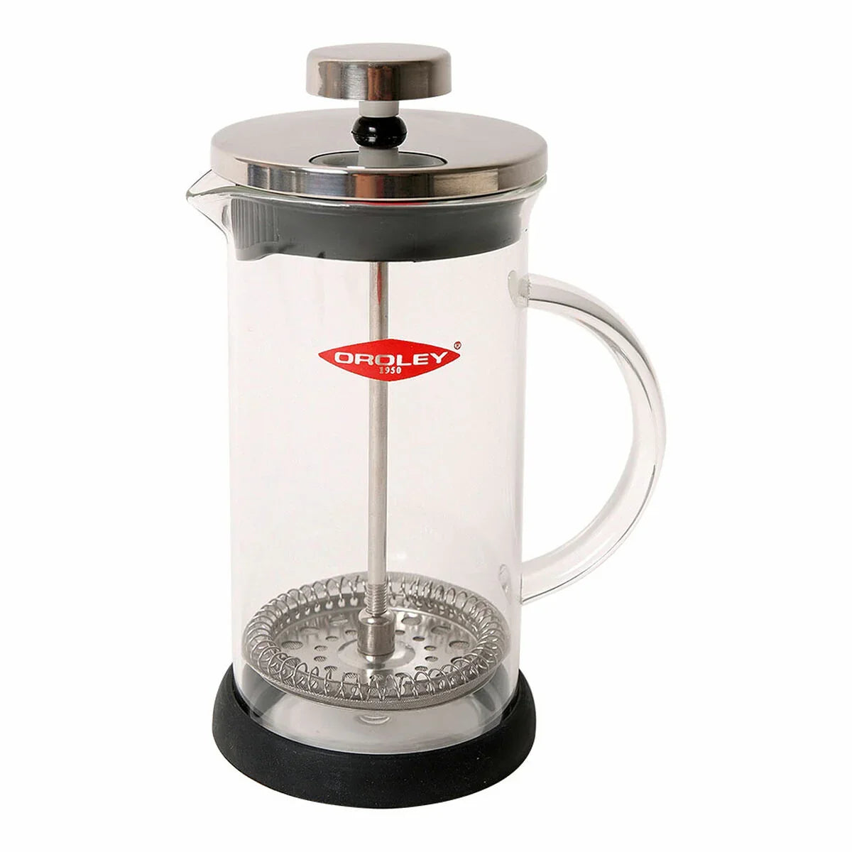 Caffettiera a Stantuffo Oroley Spezia 6 Tazze Vetro Borosilicato Acciaio inossidabile 18/10 600 ml - Yestore