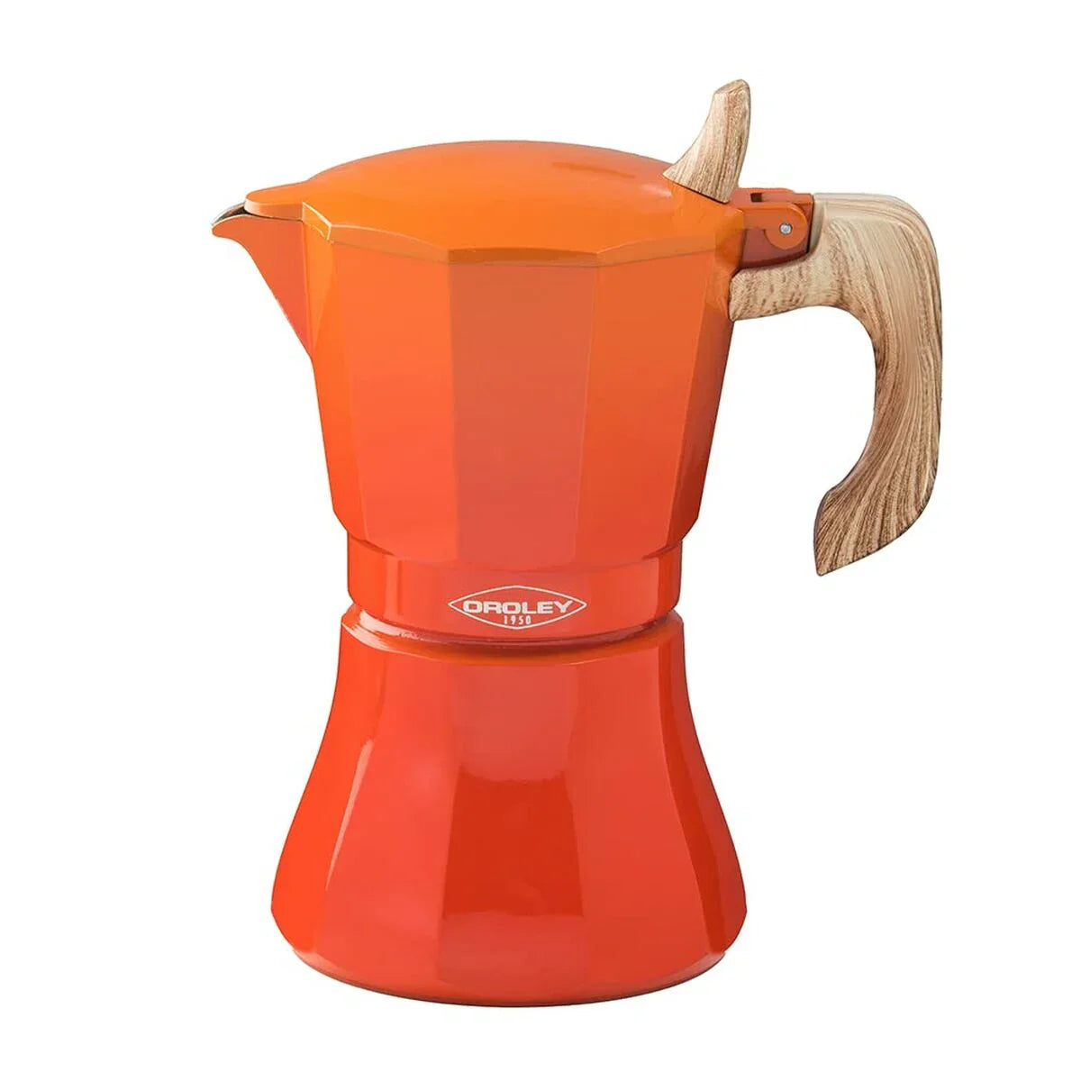 Caffettiera Italiana Oroley Petra Arancio Alluminio 9 Tazze - Yestore