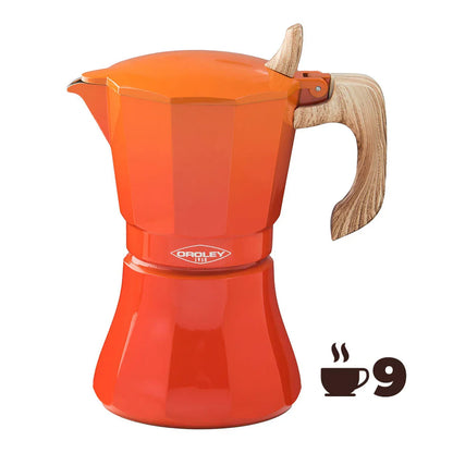 Caffettiera Italiana Oroley Petra Arancio Alluminio 9 Tazze - Yestore