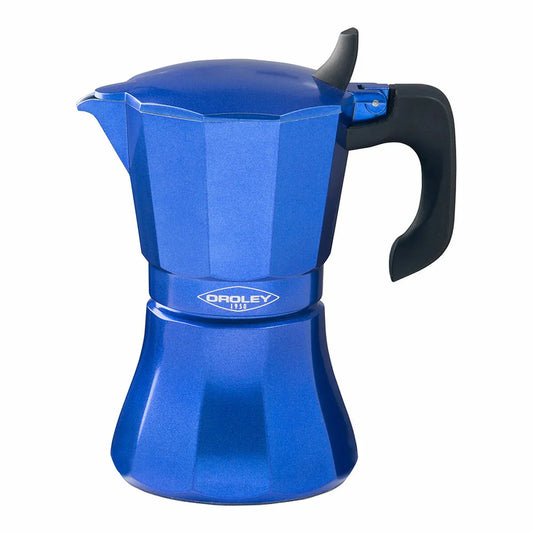 Caffettiera Italiana Oroley Petra Azzurro Alluminio 6 Tazze - Yestore