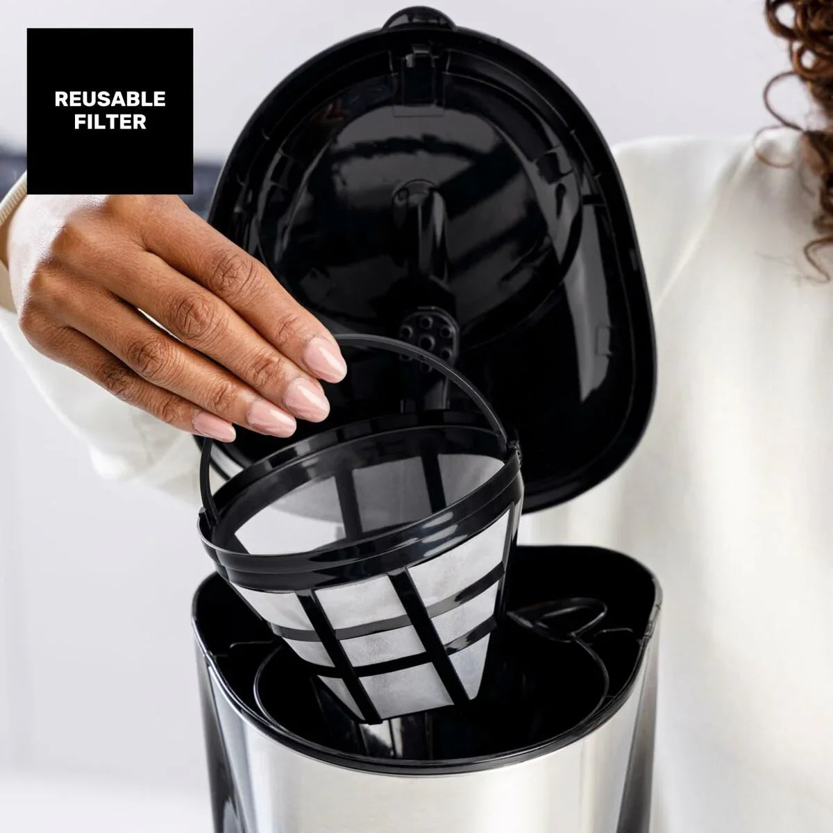 Caffettiera Americana Taurus Verona inox 12 tazas 1000 W Nero - Yestore