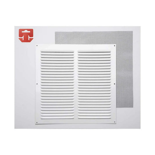 Griglia Fepre Zanzariera Laccato Alluminio Bianco (30 x 30 cm) - Yestore