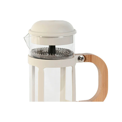 Cafetière with Plunger Home ESPRIT White Natural Stainless steel polypropylene 350 ml 13 x 8 x 19 cm - Yestore