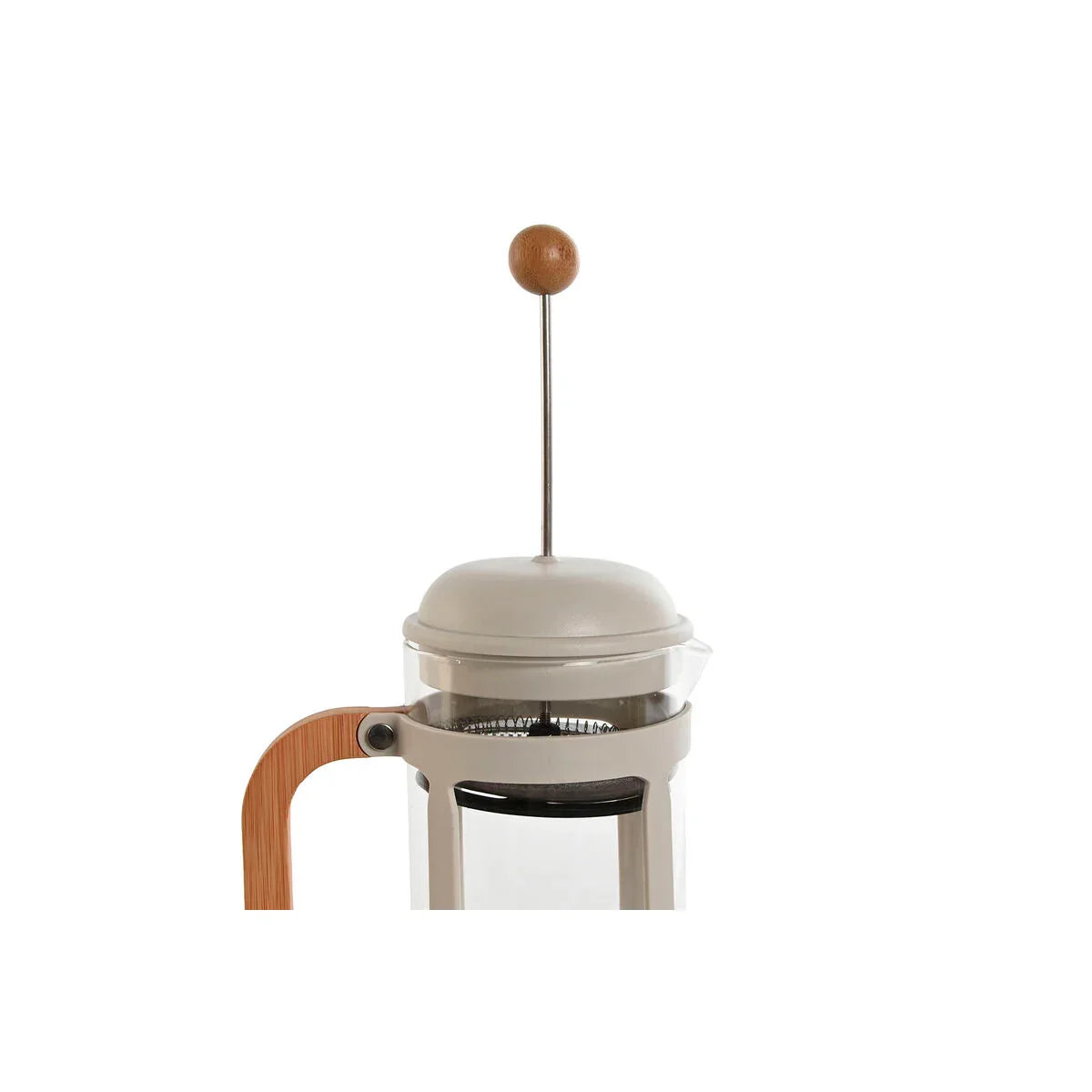 Cafetière with Plunger Home ESPRIT White Natural Stainless steel 800 ml 15 x 10 x 22 cm - Yestore