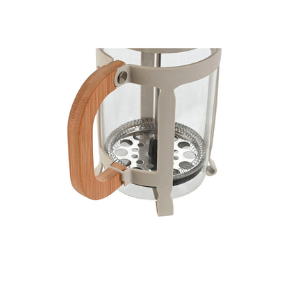 Cafetière with Plunger Home ESPRIT White Natural Stainless steel 800 ml 15 x 10 x 22 cm - Yestore