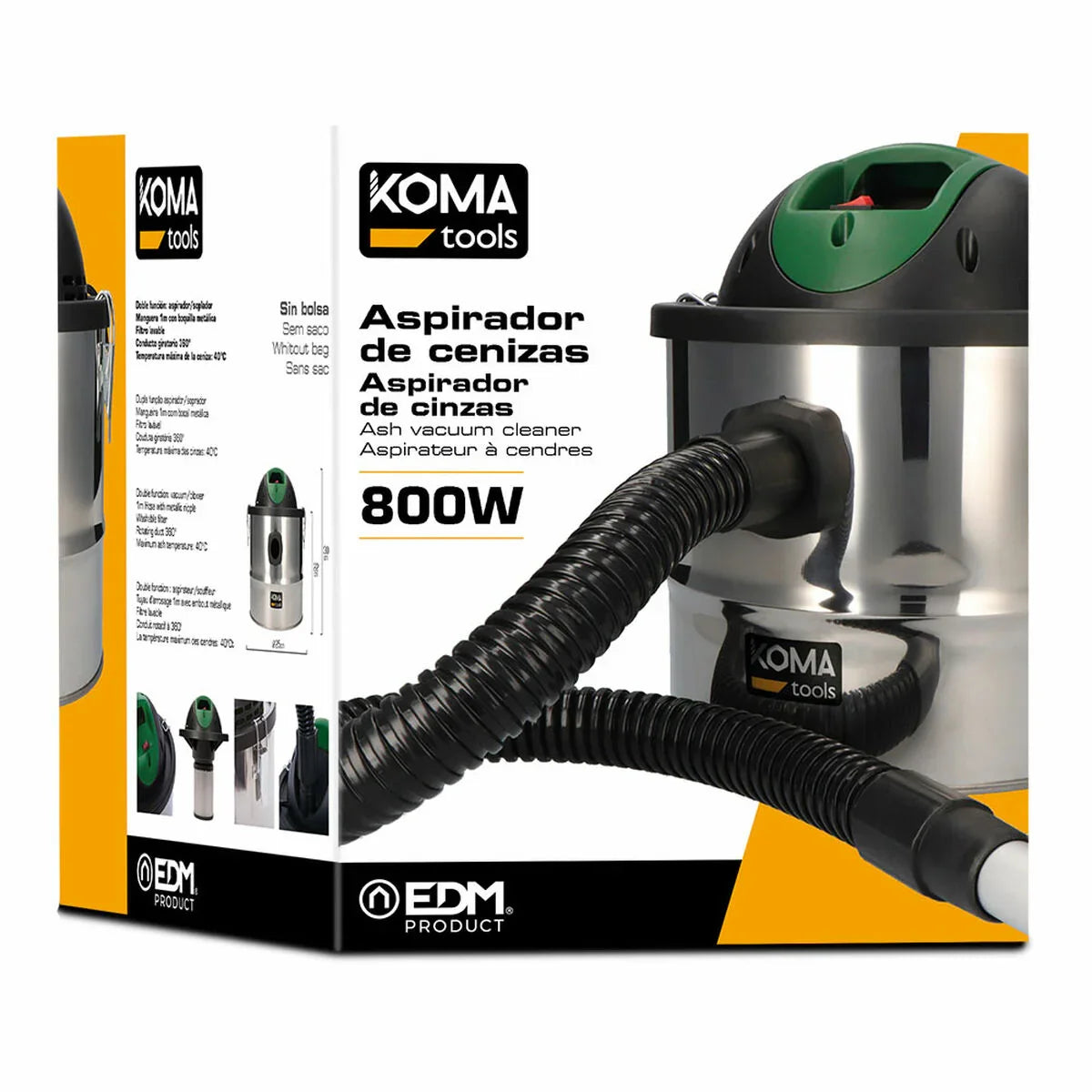 Aspirapolvere a Mano Koma Tools 800 W - Yestore