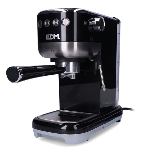 Caffettiera Express a Leva EDM 07707 Nero 2 Tazze 1,3 L - Yestore