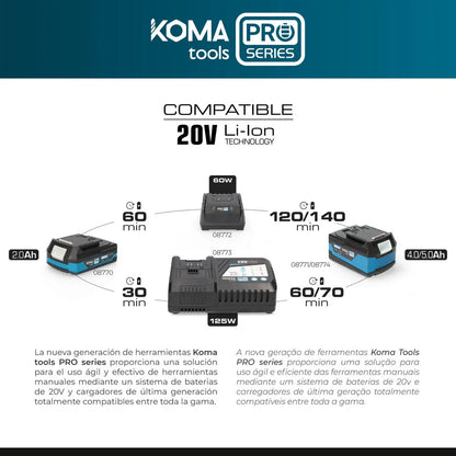 Aspirapolvere a Mano Koma Tools Pro Series 45,5 x 13,5 cm - Yestore