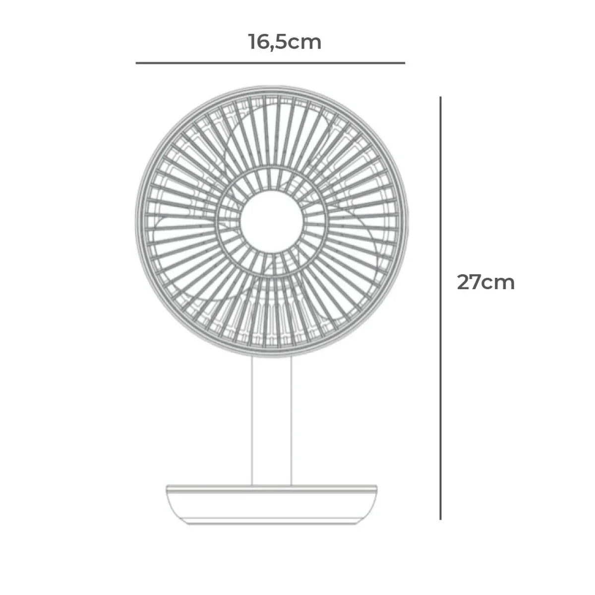 Ventilatore da Tavolo EDM 33501 Bianco 5 W 4 W 16,5 x 18,5 cm 17 x 13 x 26 cm Ricaricabile USB - Yestore