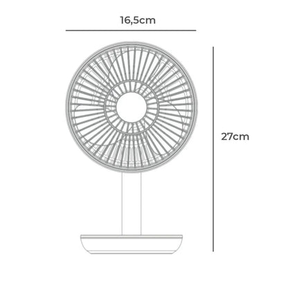Ventilatore da Tavolo EDM 33501 Bianco 5 W 4 W 16,5 x 18,5 cm 17 x 13 x 26 cm Ricaricabile USB - Yestore