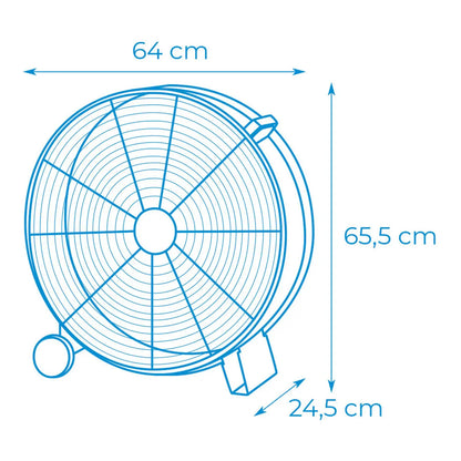Ventilatore da Terra EDM Nero 180 W Ø 60 cm industriale - Yestore
