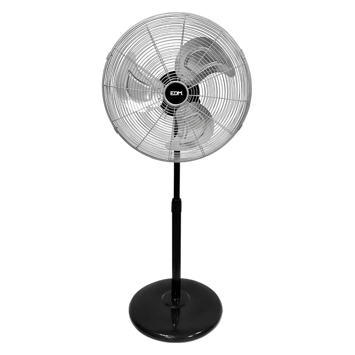 Ventilatore a Piantana EDM 33528 Nero opaco 80 W Ø 50 cm industriale - Yestore