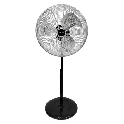 Ventilatore a Piantana EDM 33528 Nero opaco 80 W Ø 50 cm industriale - Yestore