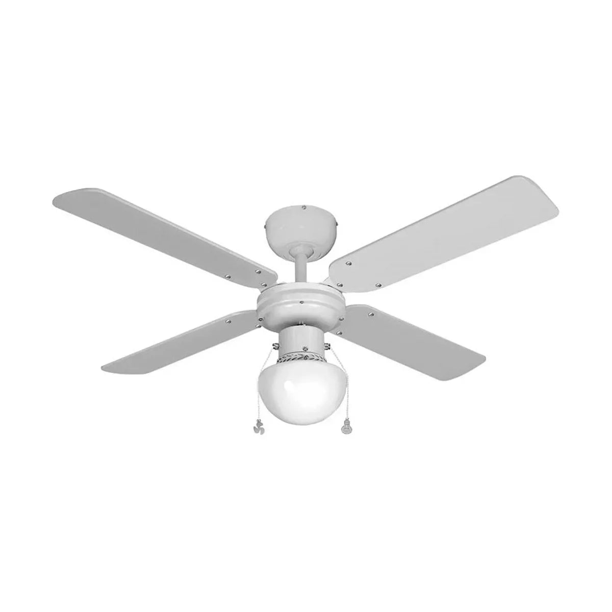 Ventilatore da Soffitto con Luce EDM 33800 Caribe Bianco 50 W - Yestore