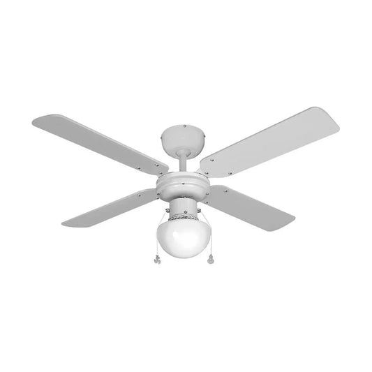 Ventilatore da Soffitto con Luce EDM 33800 Caribe Bianco 50 W - Yestore