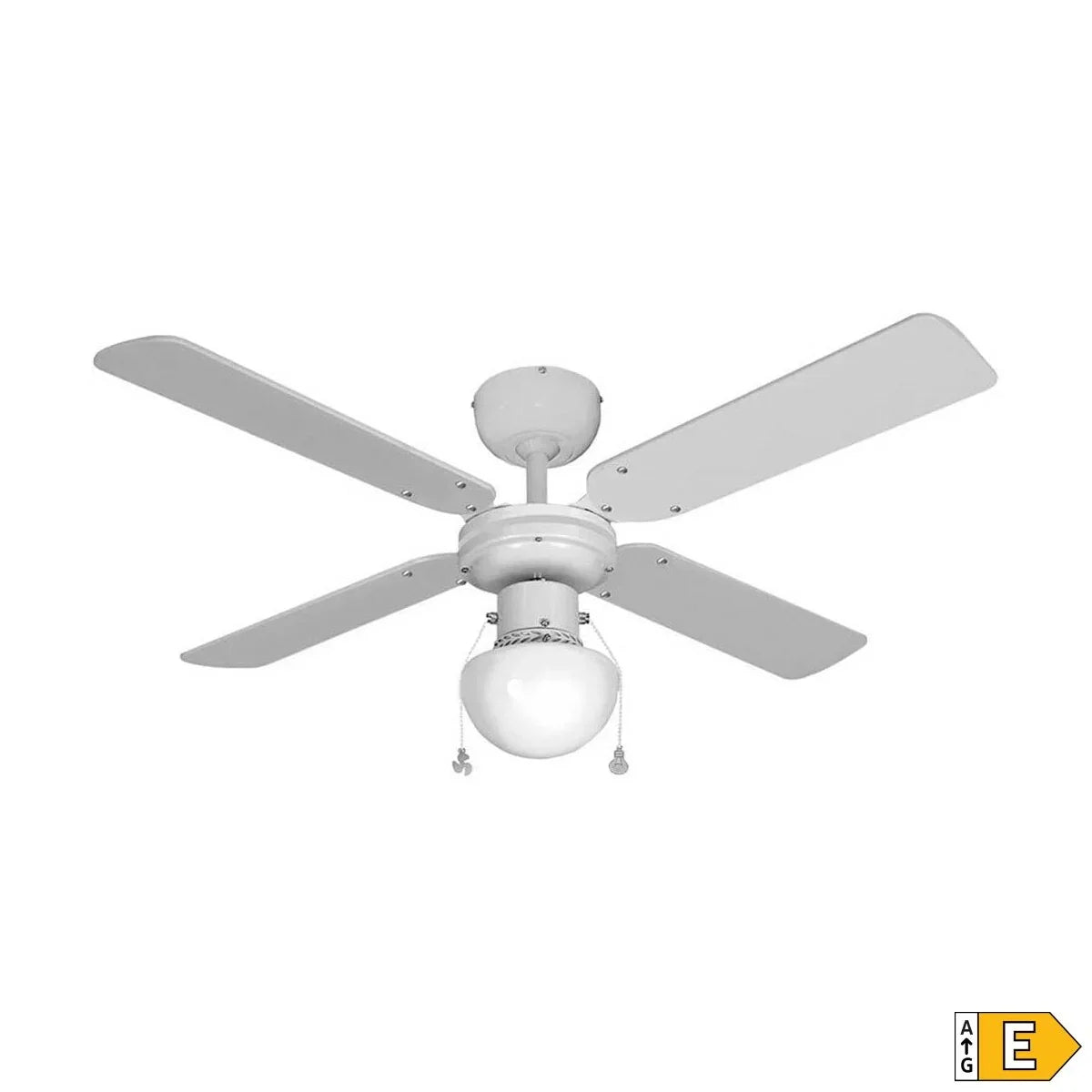 Ventilatore da Soffitto con Luce EDM 33800 Caribe Bianco 50 W - Yestore
