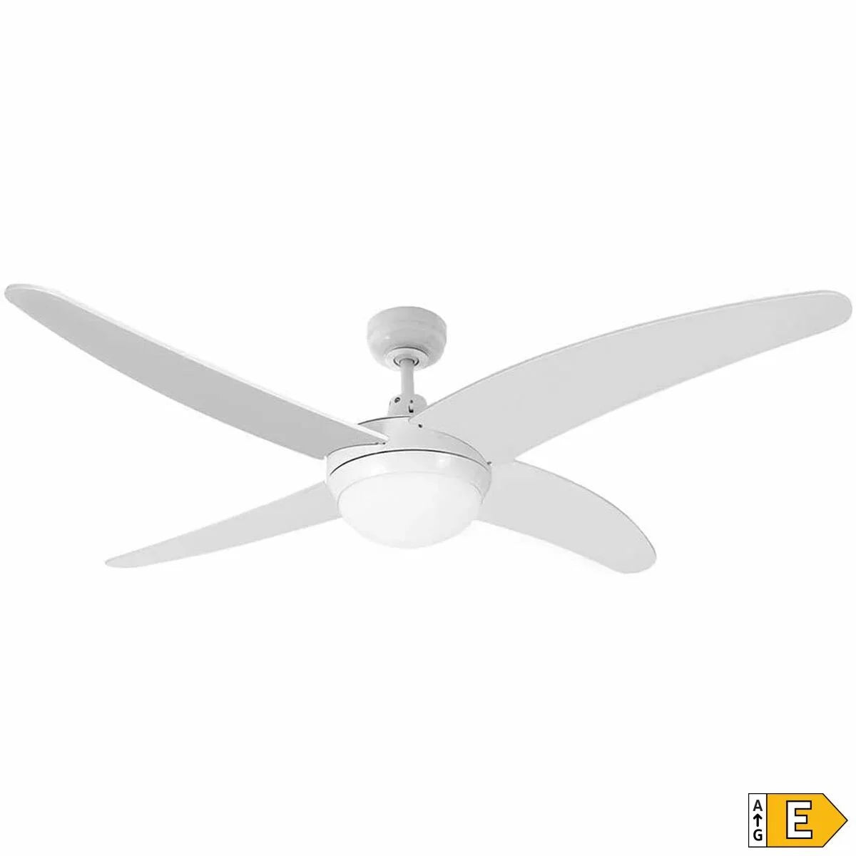 Ventilatore da Soffitto con Luce EDM 33806 Caspio Bianco 60 W - Yestore