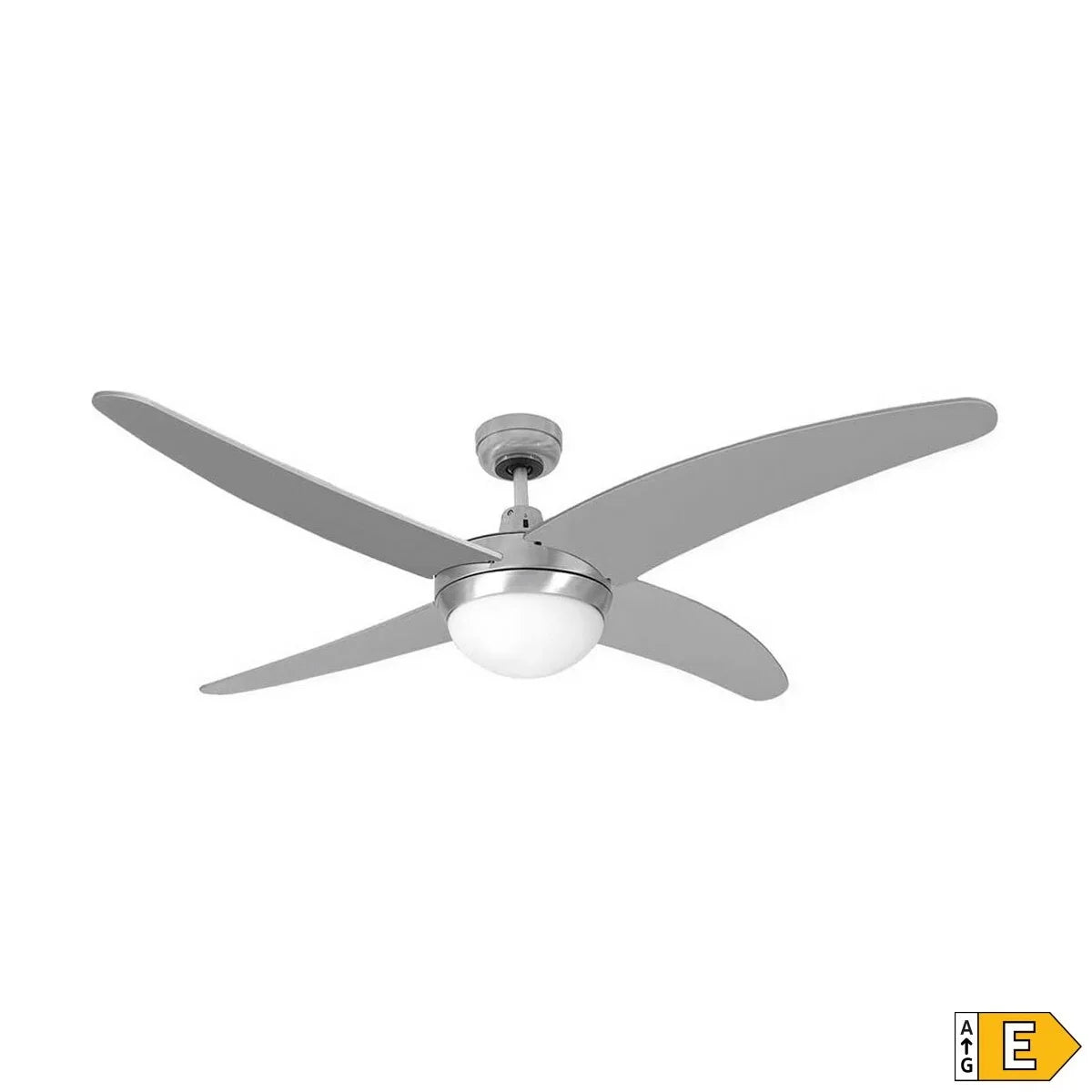 Ventilatore da Soffitto con Luce EDM 33807 Caspio Argentato 60 W - Yestore