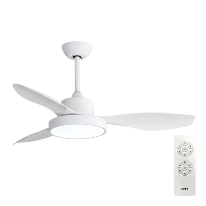 Ventilatore da Soffitto con Luce EDM 33817 Arctic Bianco 24 W 38 W 2160 Lm - Yestore