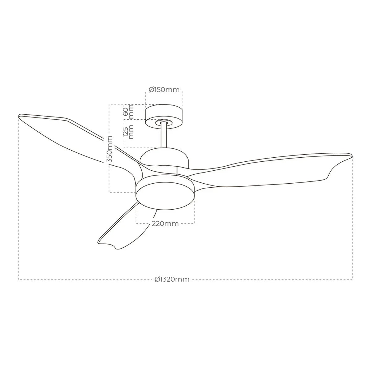 Ventilatore da Soffitto con Luce EDM 33819 Báltico 20 W 2190 Lm - Yestore