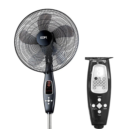 Ventilatore a Piantana EDM 33967 Nero 60 W - Yestore