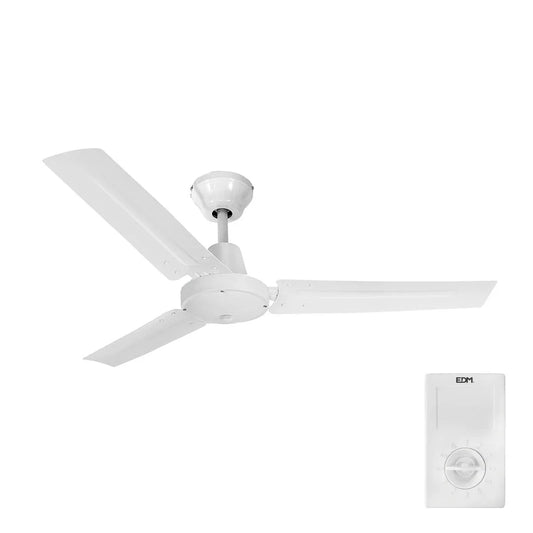 Ventilatore da Soffitto EDM 33981 Bianco 60 W Ø 140 cm industriale - Yestore