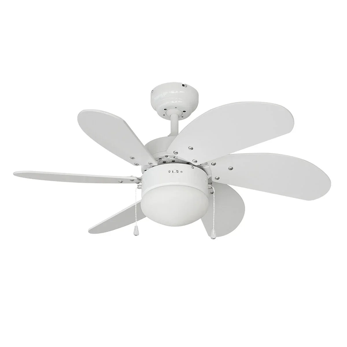 Ventilatore da Soffitto con Luce EDM 33985 Aral Bianco 50 W - Yestore