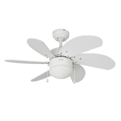 Ventilatore da Soffitto con Luce EDM 33985 Aral Bianco 50 W - Yestore