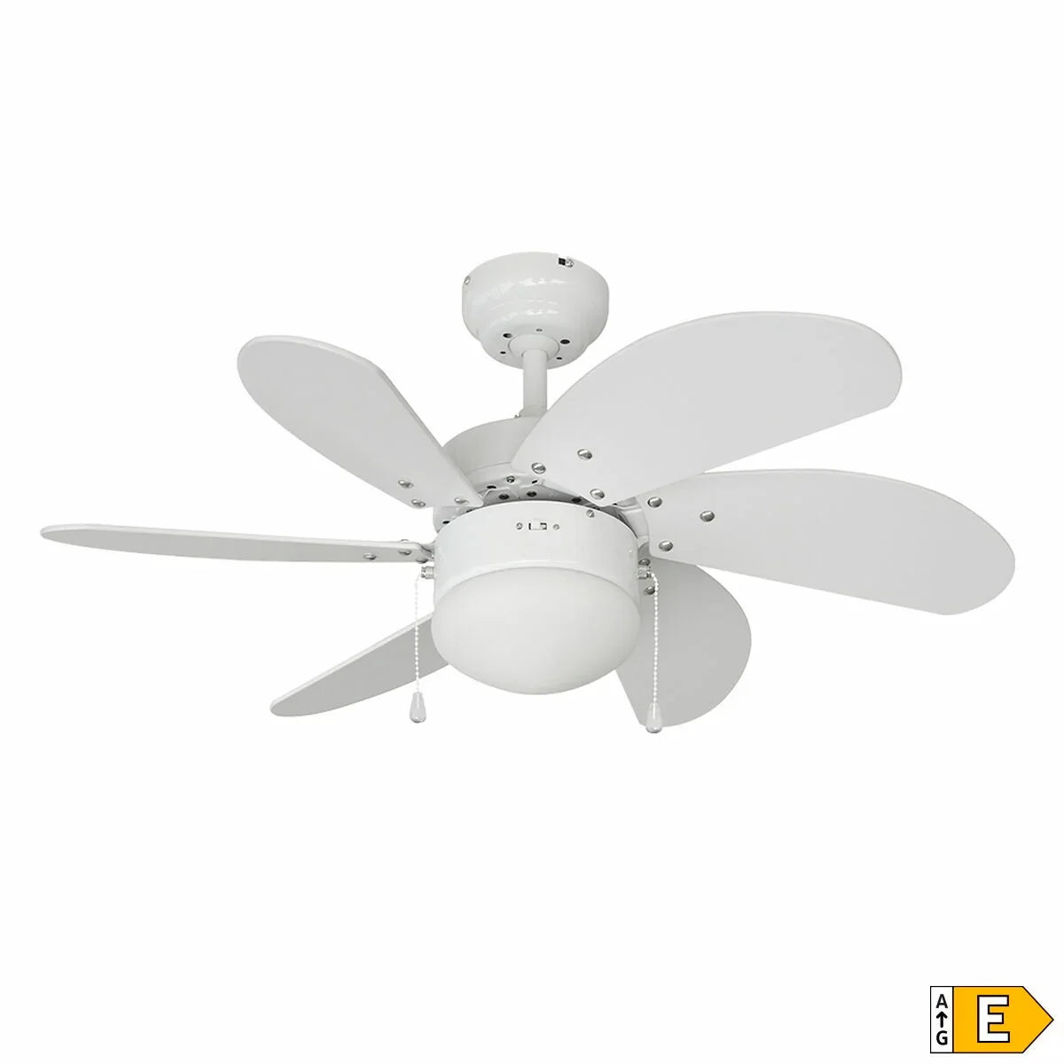 Ventilatore da Soffitto con Luce EDM 33985 Aral Bianco 50 W - Yestore