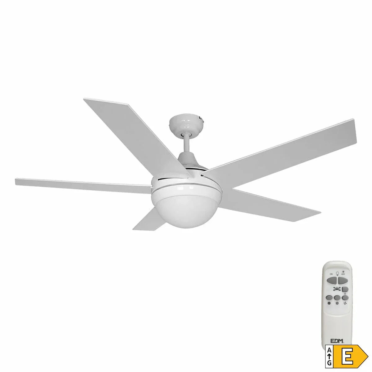 Ventilatore da Soffitto con Luce EDM 33988 Adriatico Bianco 60 W - Yestore