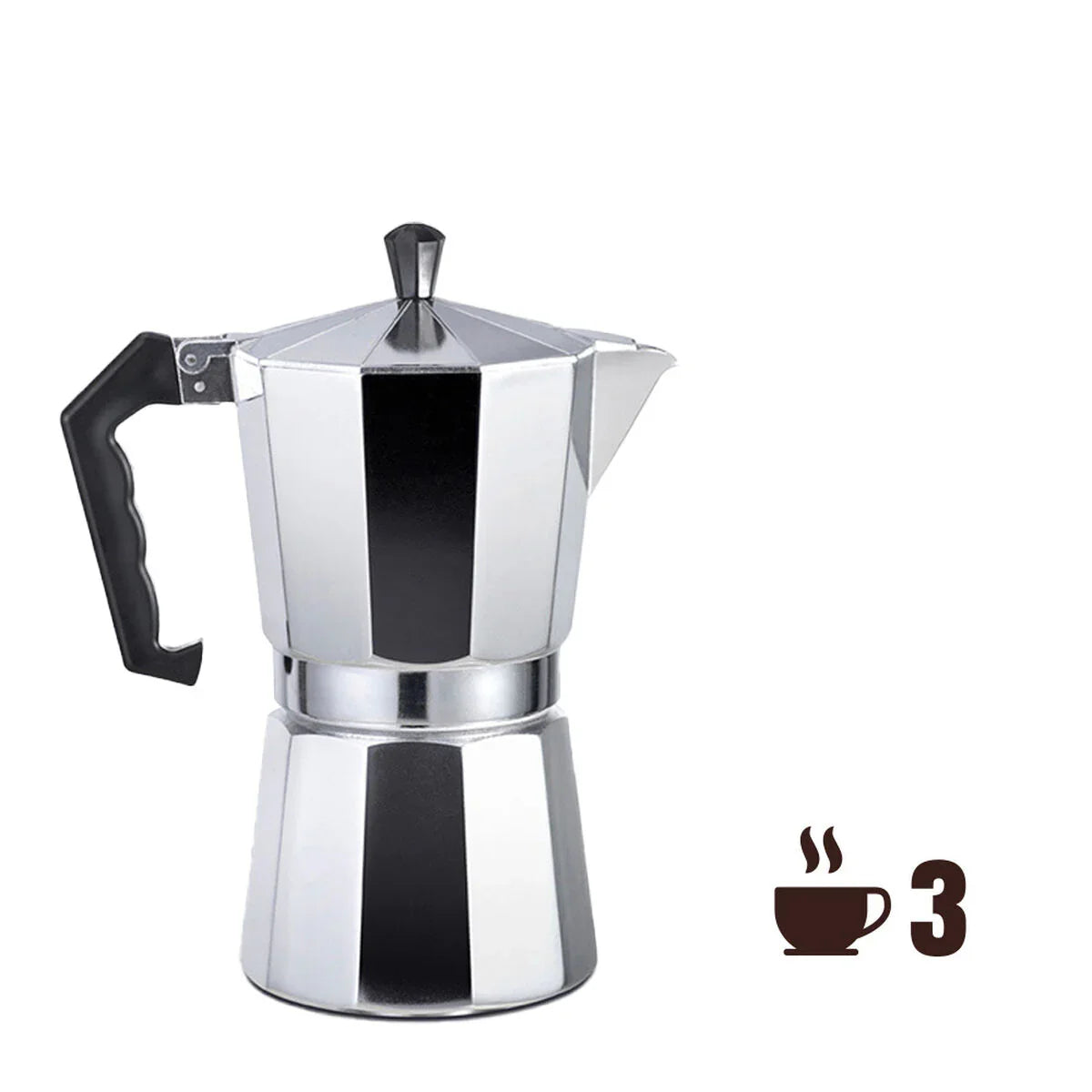 Caffettiera Italiana EDM Alluminio 3 Tazze - Yestore
