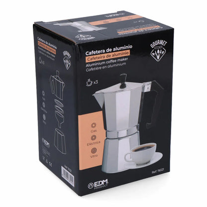 Caffettiera Italiana EDM Alluminio 3 Tazze - Yestore