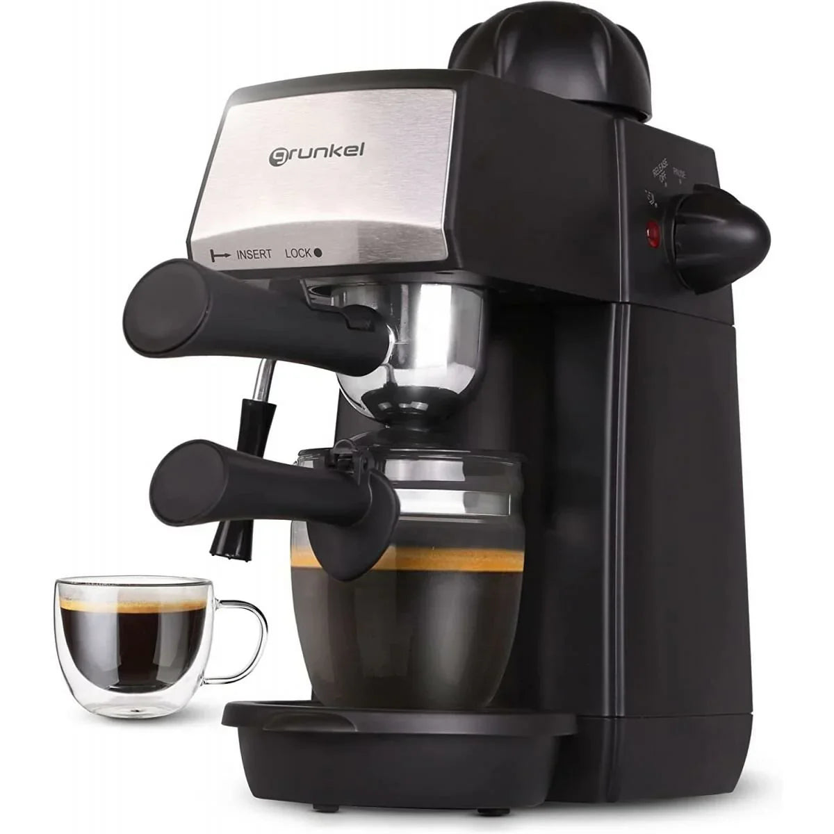 Caffettiera Italiana Grunkel Nero Metallo - Yestore