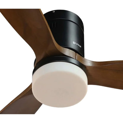 Ventilatore da Soffitto con Luce Grunkel Marrone Nero 55 W - Yestore