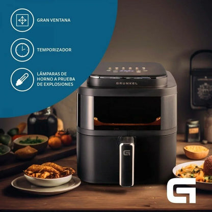 Friggitrice ad Aria Grunkel Light Fryer 1400 W 6 L Nero - Yestore