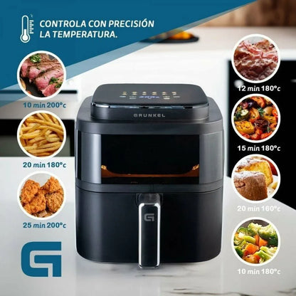 Friggitrice ad Aria Grunkel Light Fryer 1400 W 6 L Nero - Yestore
