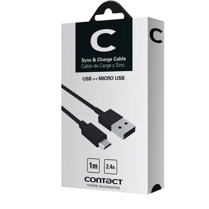 USB Cable to Micro USB Contact 1 m Black - Yestore